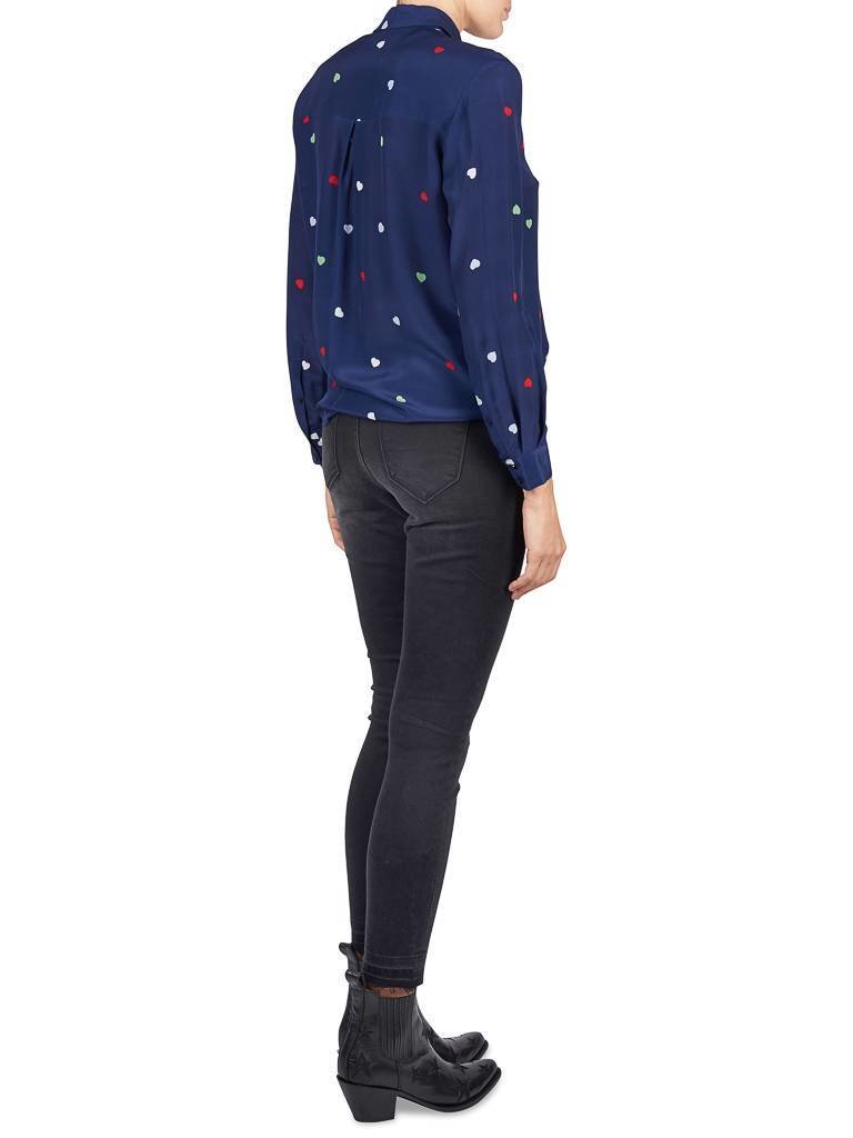 Zoe Karssen Hearts all over blouse donkerblauw