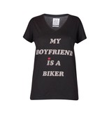 Zoe Karssen My boyfriend is a biker t-shirt zwart