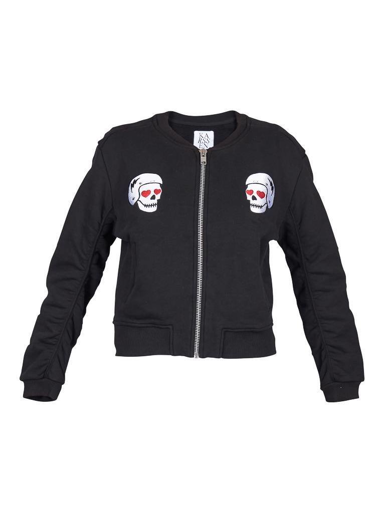Zoe Karssen Rock 'n roll bomber jacket black