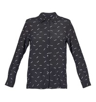 Zoe Karssen Bones all over Bluse schwarz