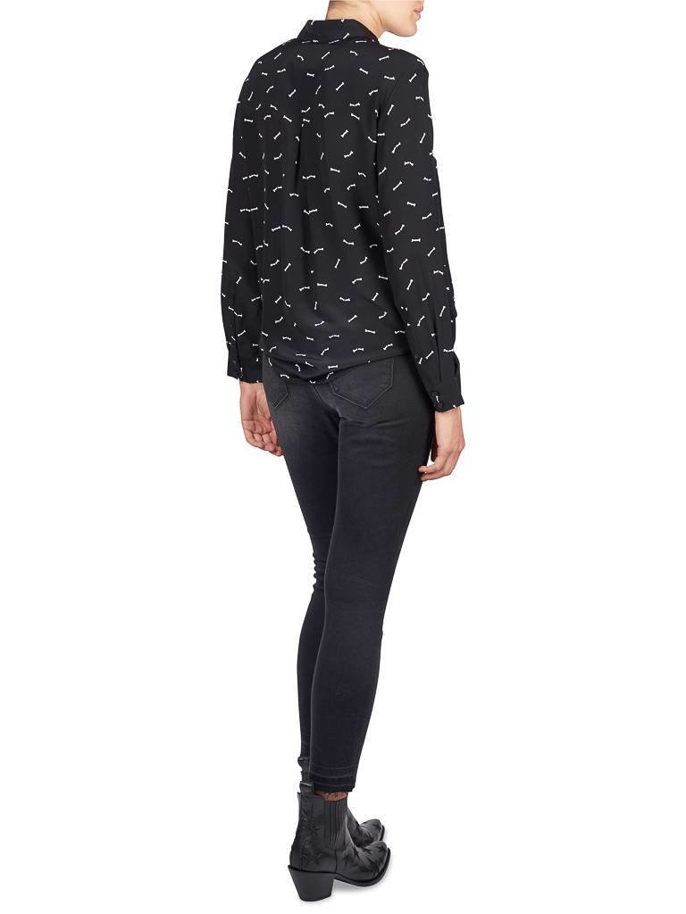 Zoe Karssen Knochen überall schwarze Bluse