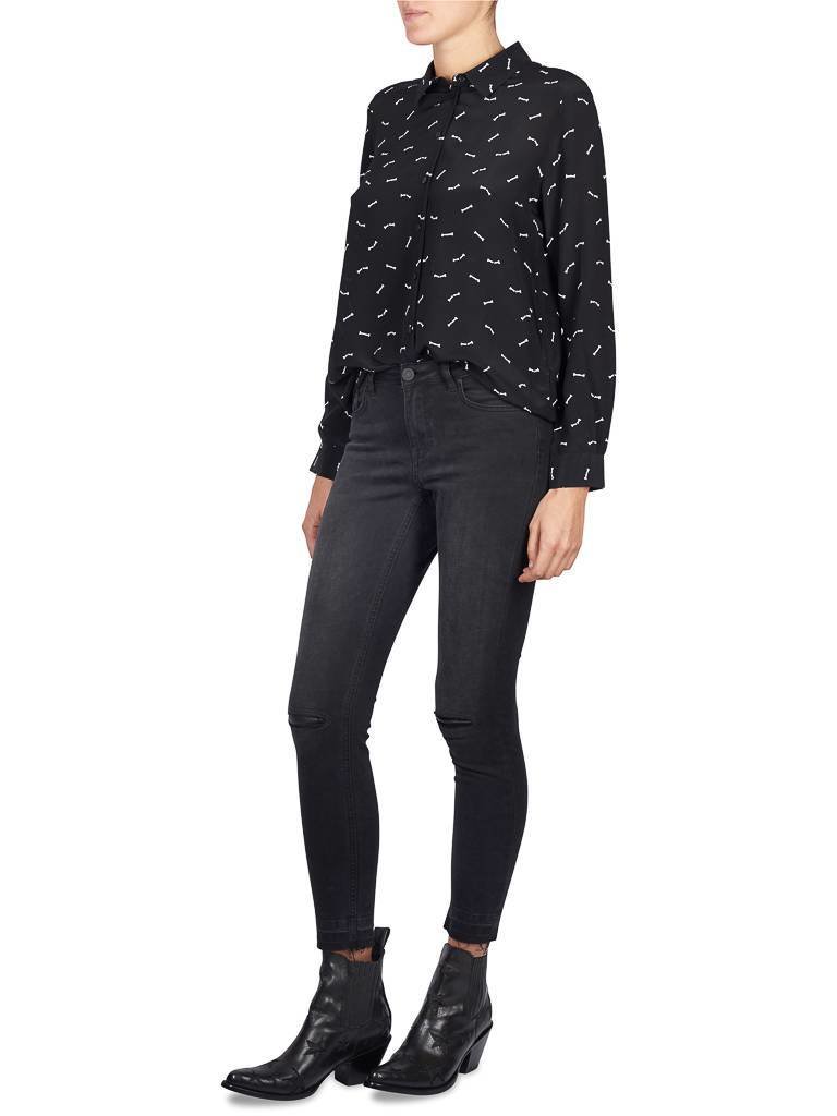 Zoe Karssen Knochen überall schwarze Bluse