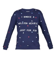 Zoe Karssen Broke million hearts sweater donkerblauw