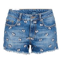 Zoe Karssen Cartoon eyes shorts blauw