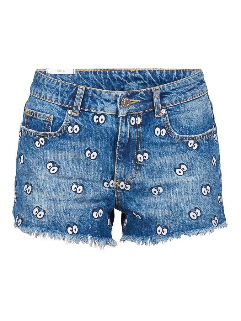 Zoe Karssen Cartoon eyes Shorts blau