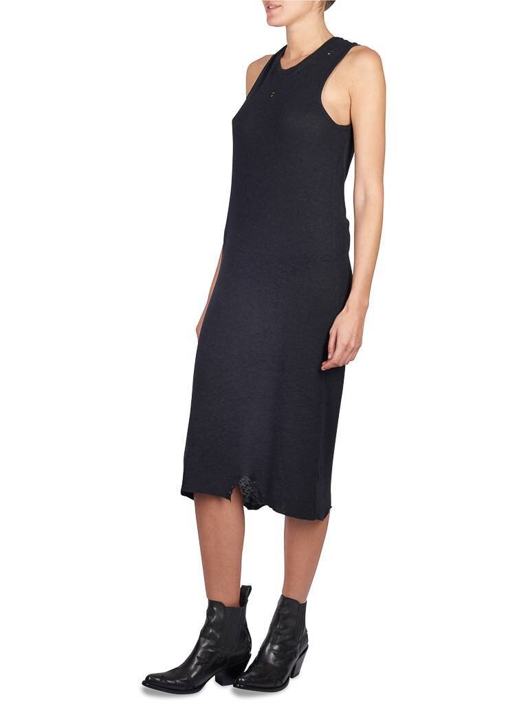 Zoe Karssen Destroyed Hem Kleid schwarz