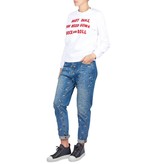 Zoe Karssen Rock 'n Roll cropped sweater white