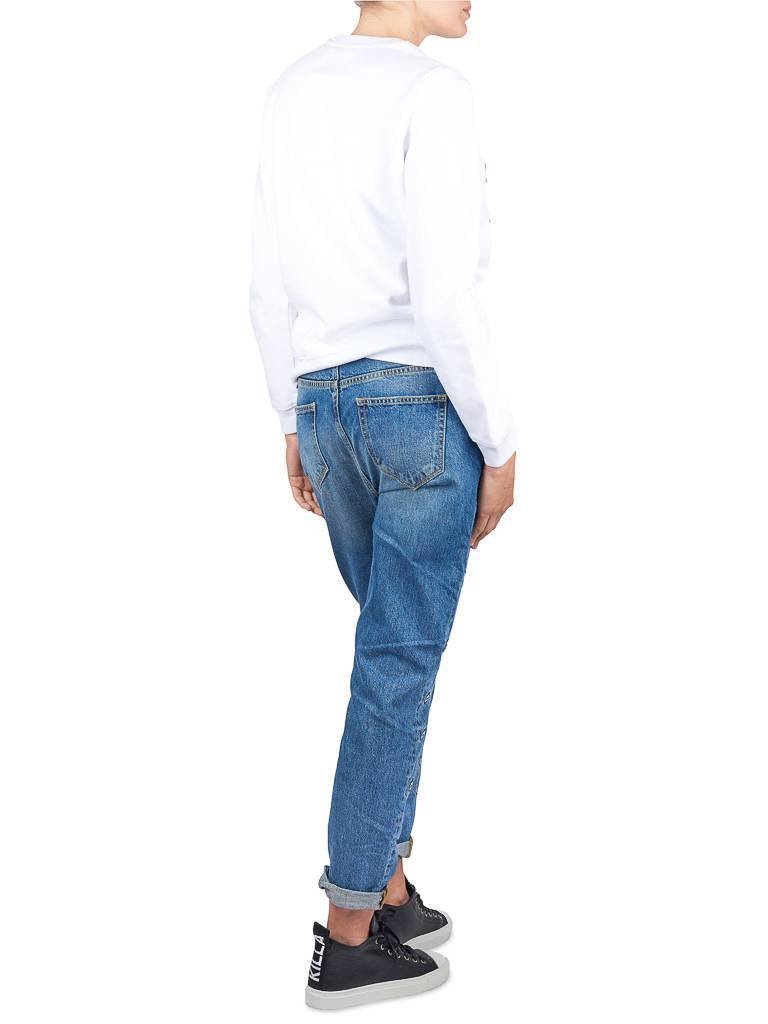 Zoe Karssen Rock 'n Roll cropped sweater white