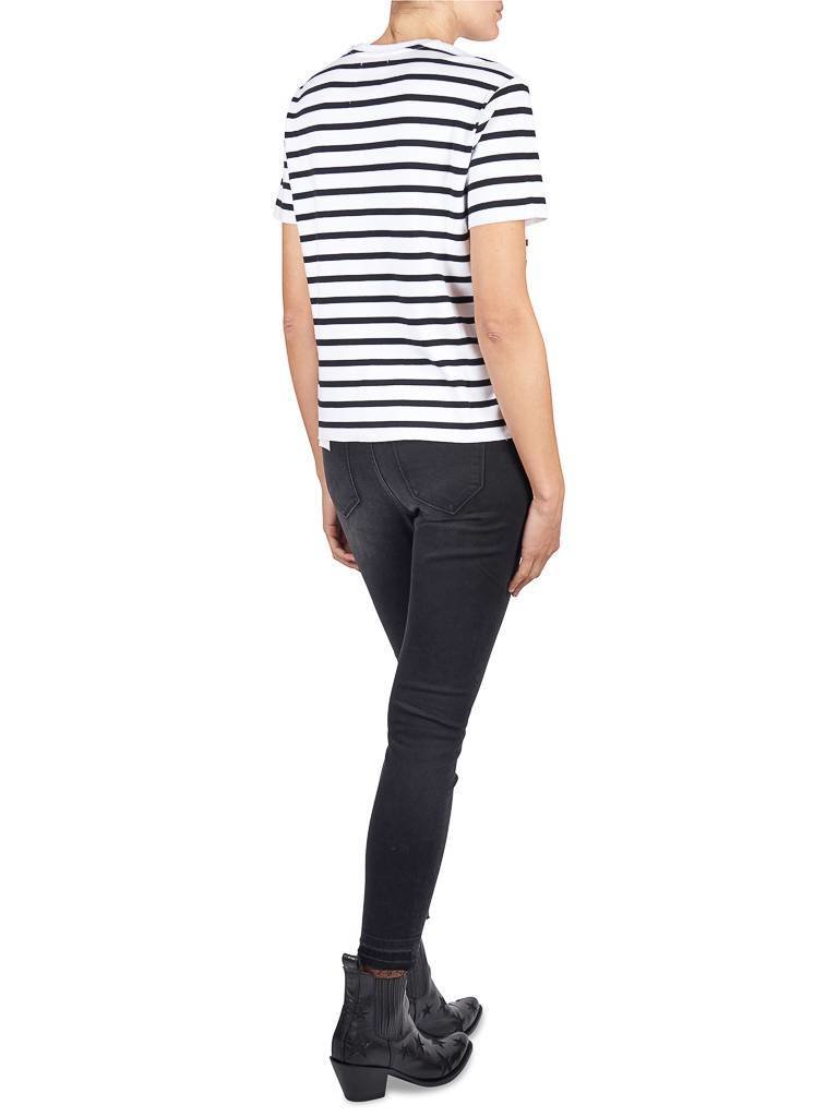 Zoe Karssen You Me t-shirt gestreept wit-zwart