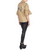 Zoe Karssen Lace up leren broek zwart