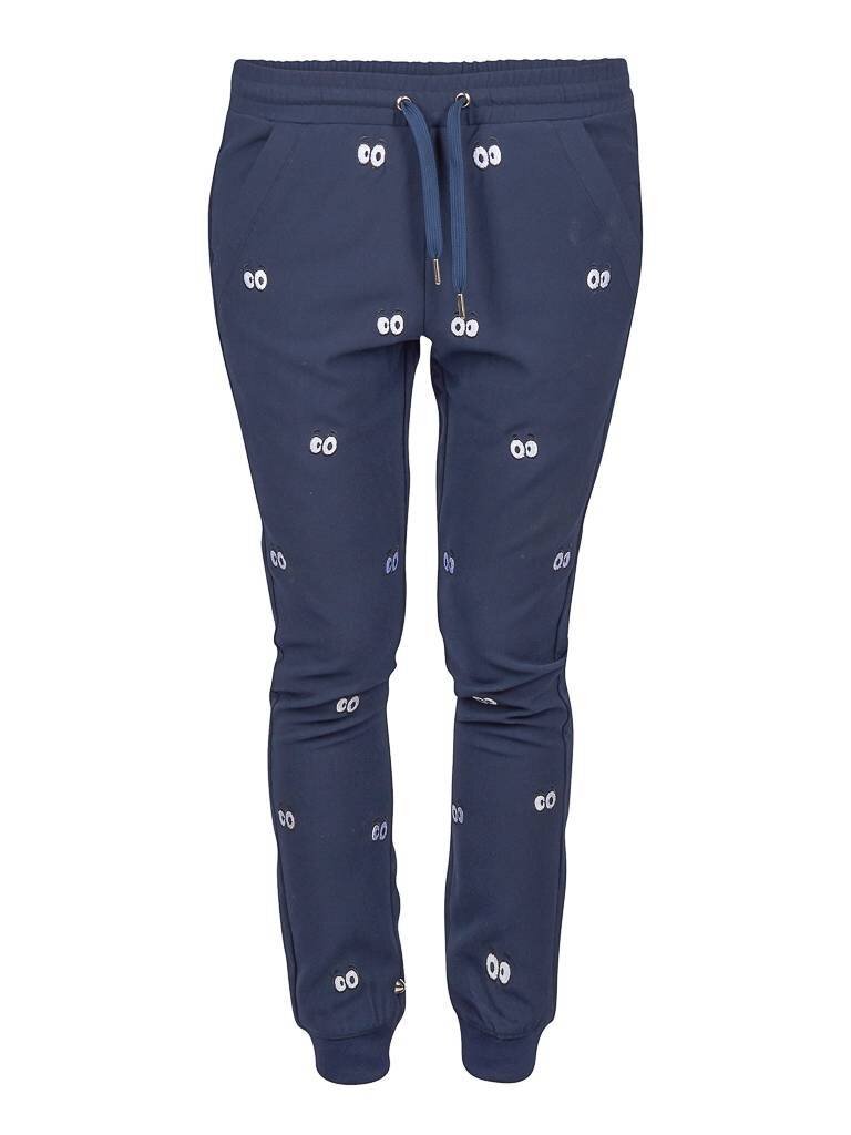Zoe Karssen Cartoon eyes all over sweatpants dark blue