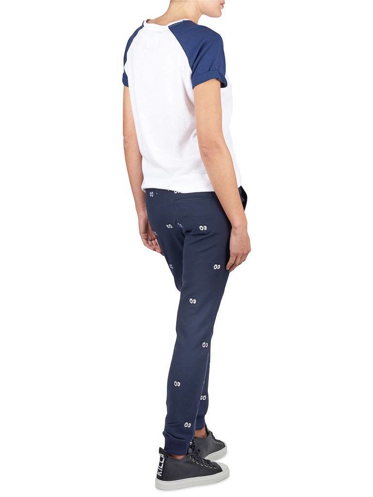 Zoe Karssen Cartoon eyes all over sweatpants donkerblauw