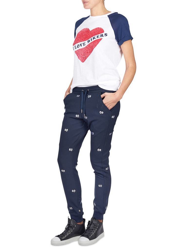 Zoe Karssen Cartoon eyes all over sweatpants donkerblauw