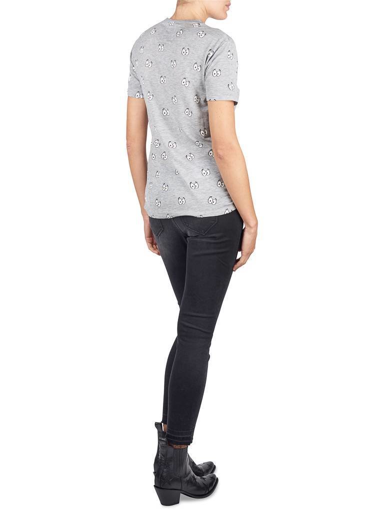 Zoe Karssen Cartoon eyes all over t-shirt grijs