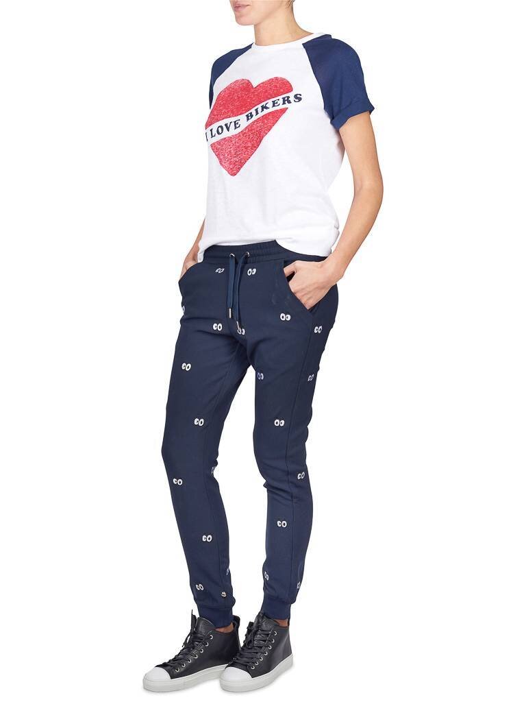 Zoe Karssen I Love Bikers Raglan-T-Shirt weiß