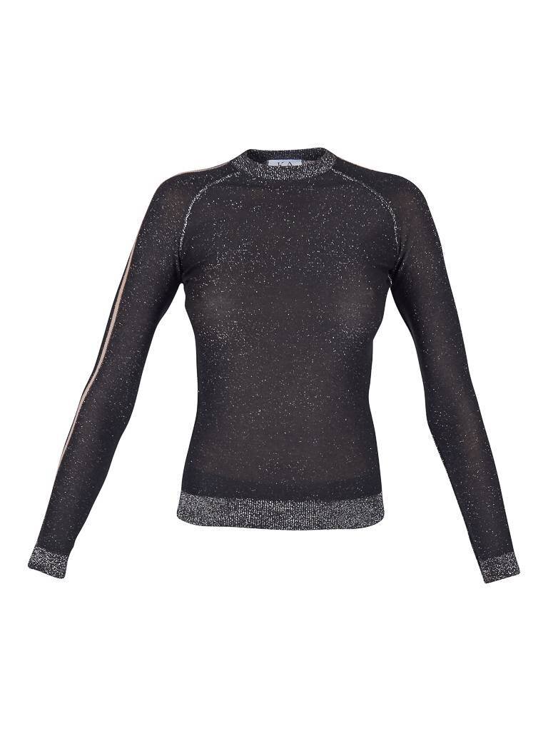 Zoe Karssen Silver Lurex Pullover schwarz
