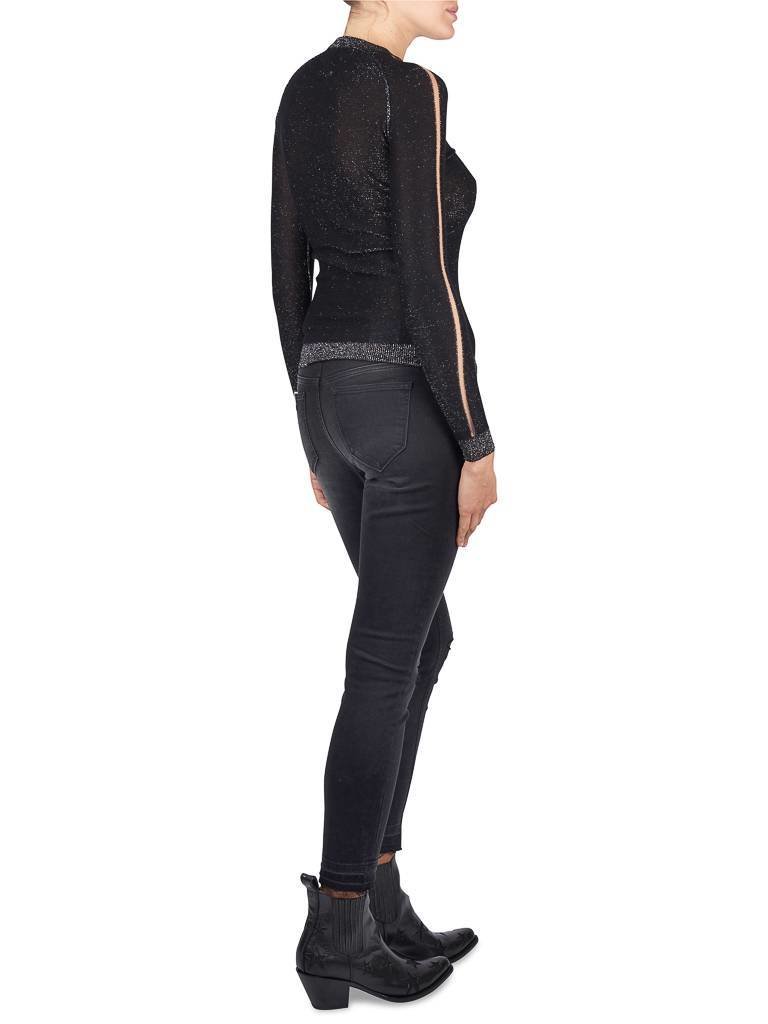 Zoe Karssen Silver Lurex Pullover schwarz