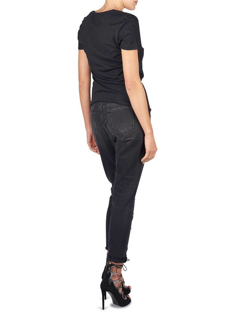 Zoe Karssen V-Ausschnitt T-Shirt schwarz