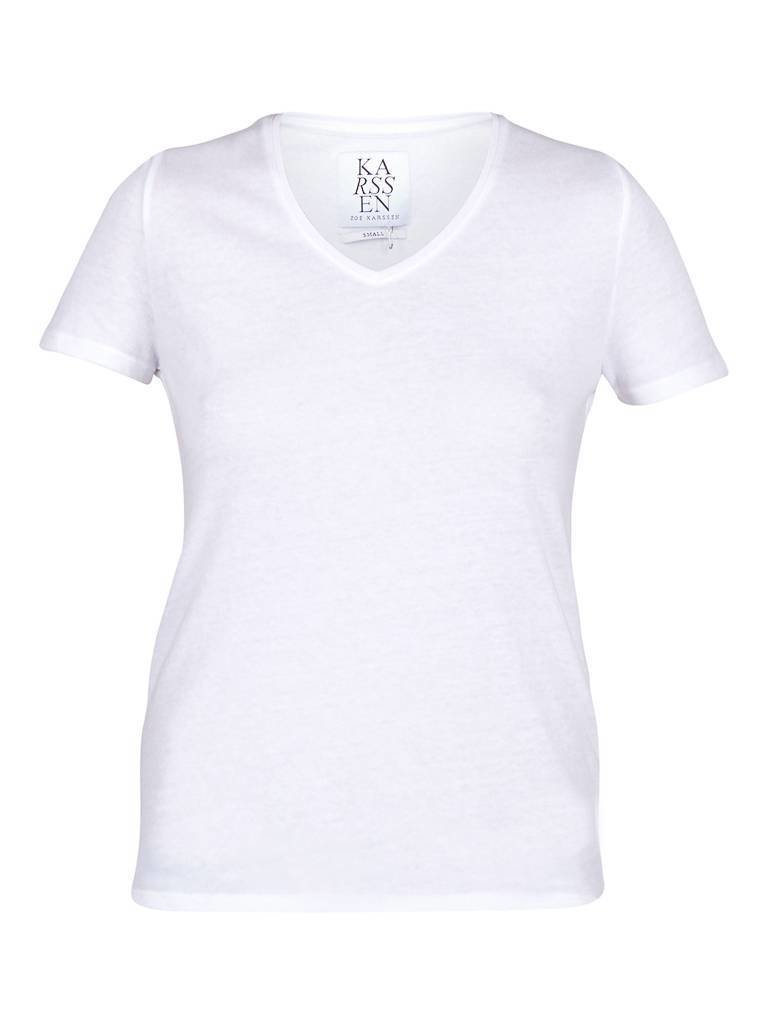 Zoe Karssen V-Ausschnitt T-Shirt weiß
