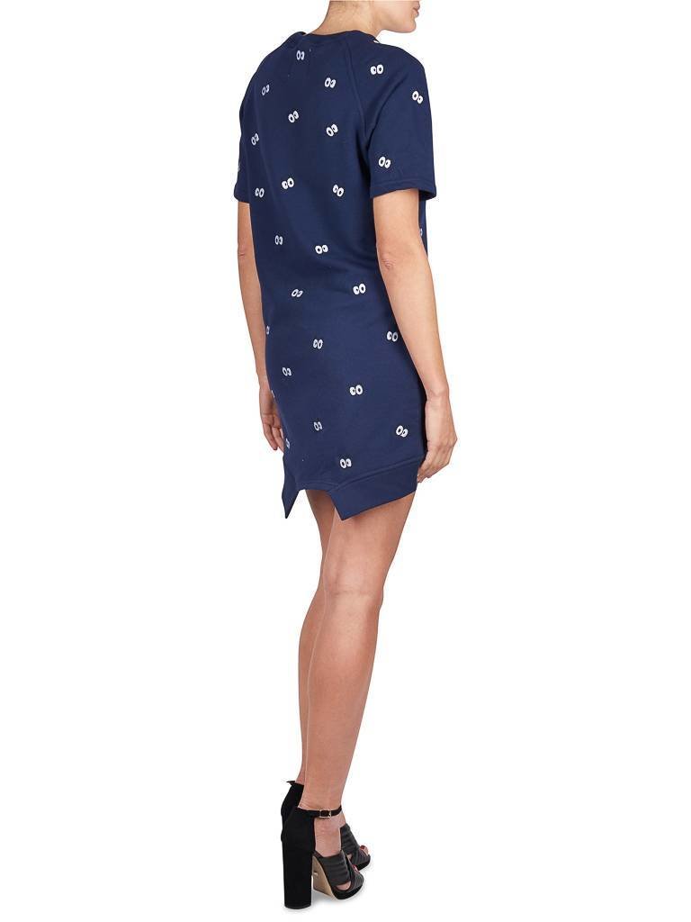 Zoe Karssen Cartoon eyes Kleid dunkelblau