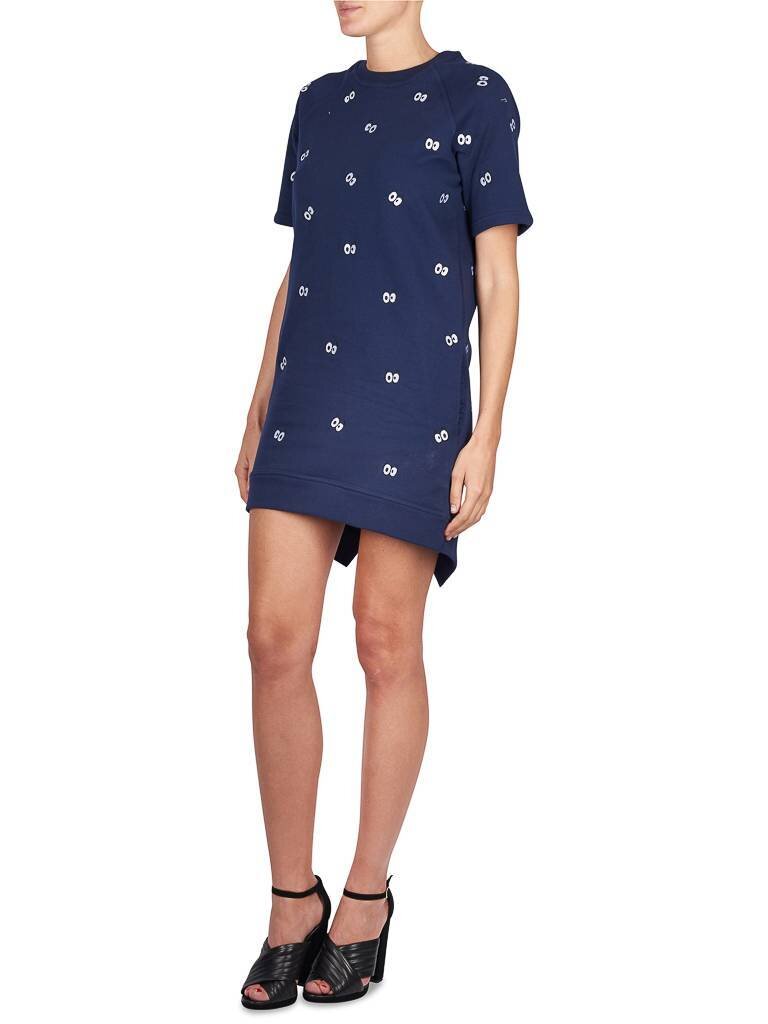Zoe Karssen Cartoon eyes dress dark blue
