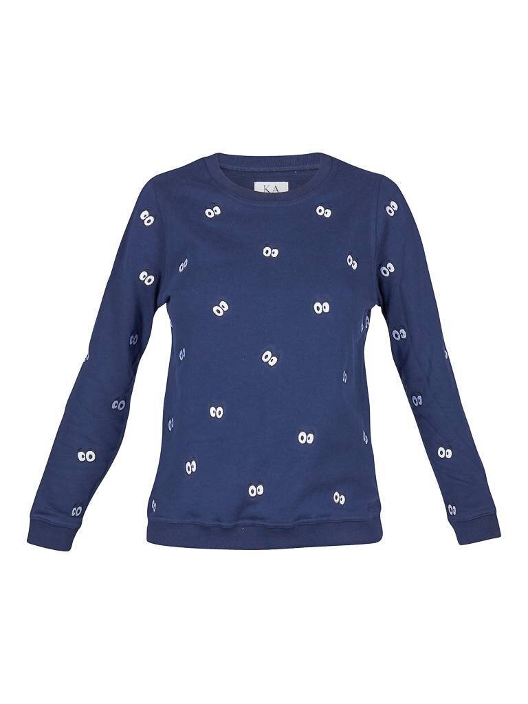 Zoe Karssen Cartoon eyes Pullover dunkelblau