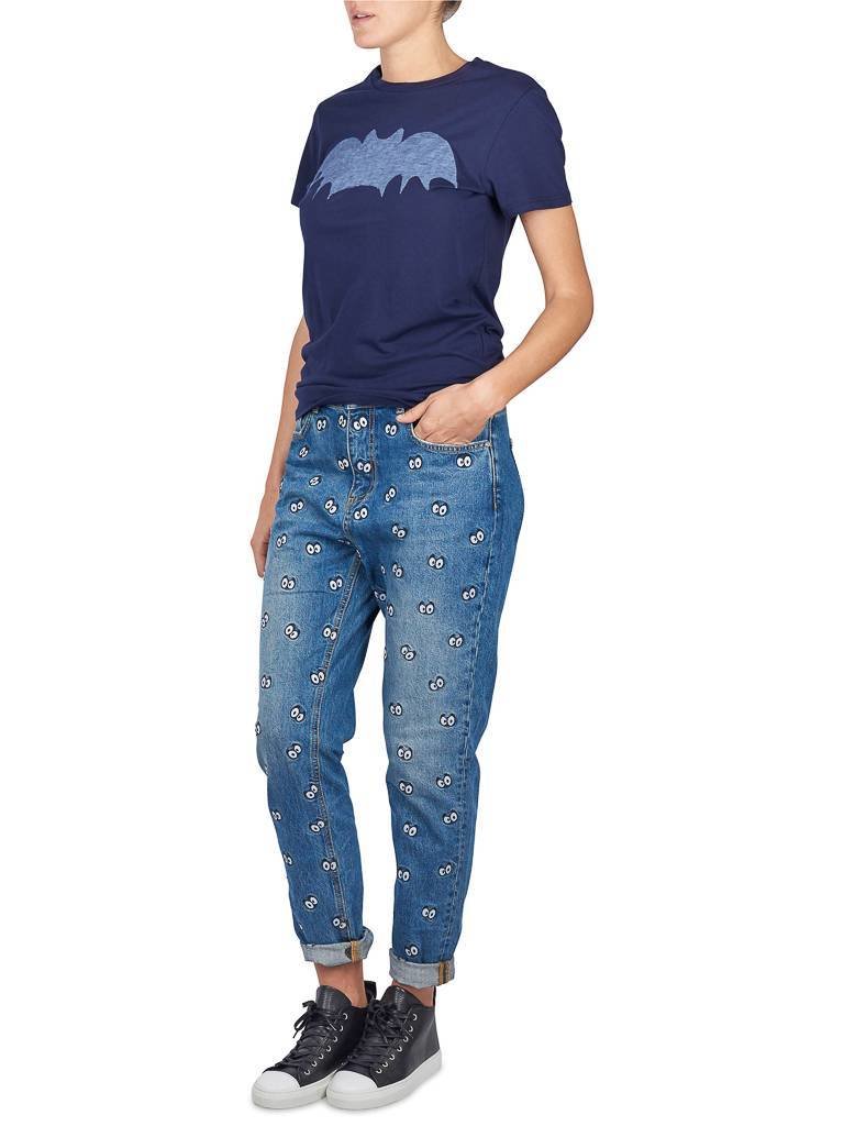 Zoe Karssen Cartoon eyes Jeans blau