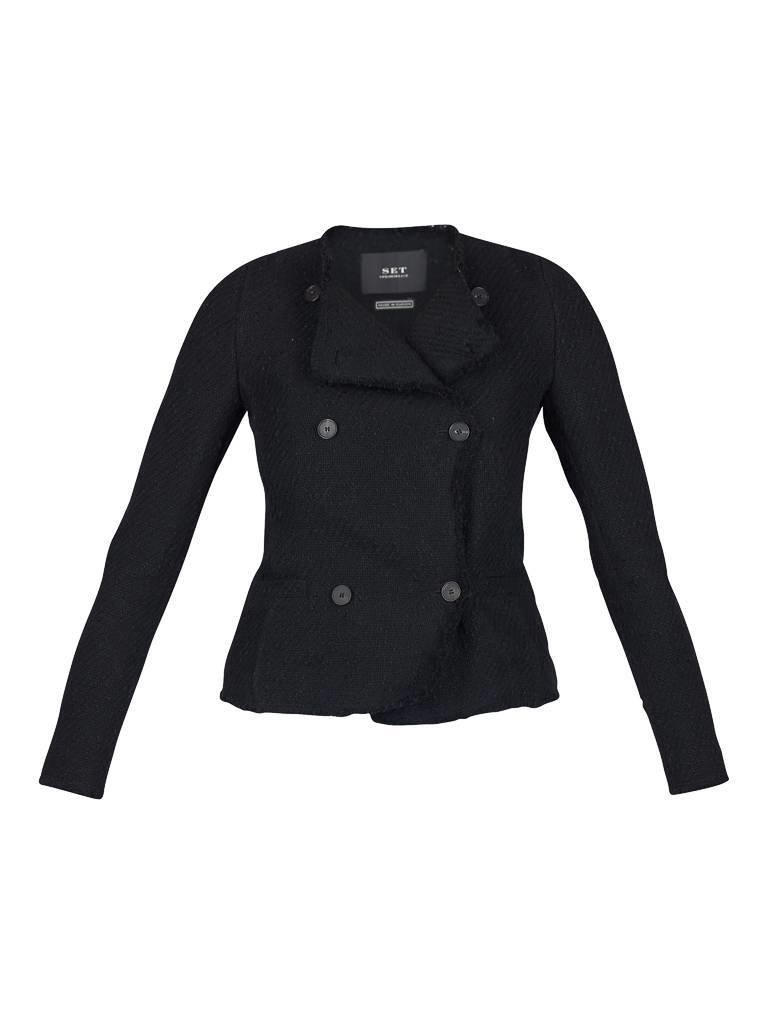 SET Double breasted blazer zwart