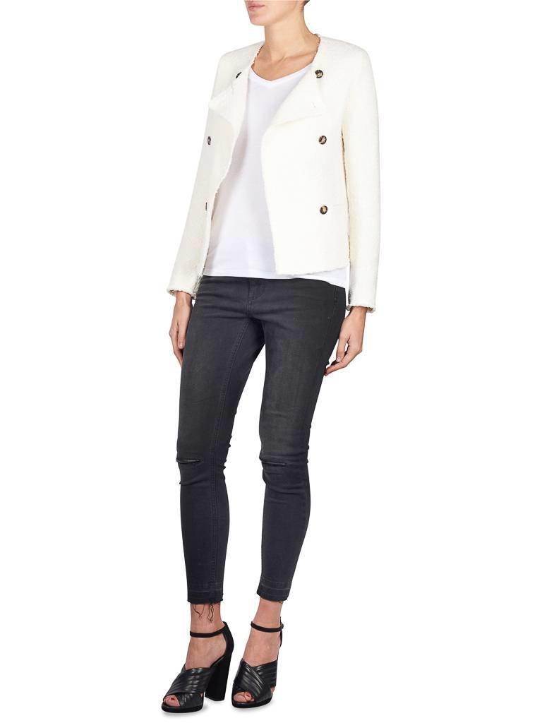 SET Double breasted blazer white