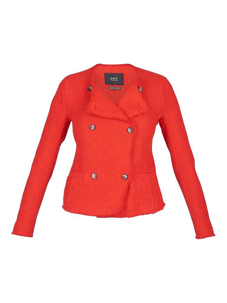 SET Double breasted blazer red