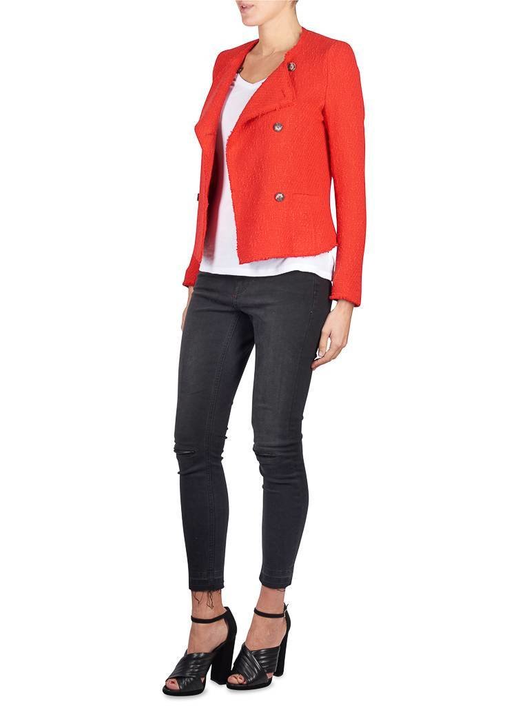 SET Double breasted blazer red