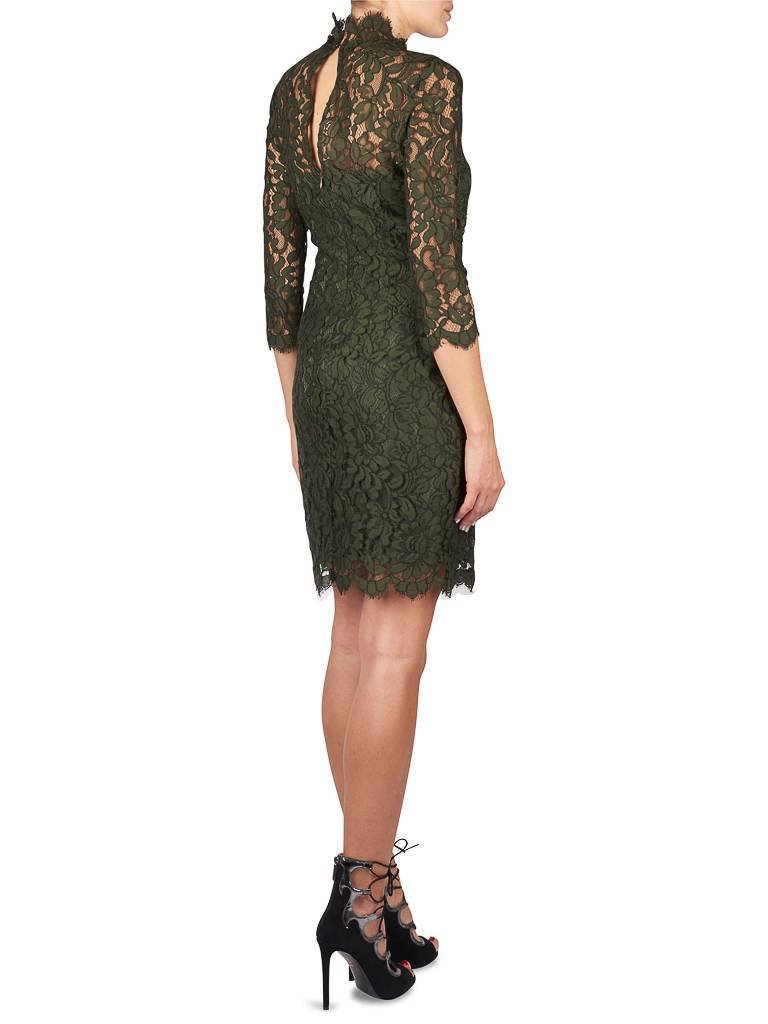 SET Lace midi dress dark green
