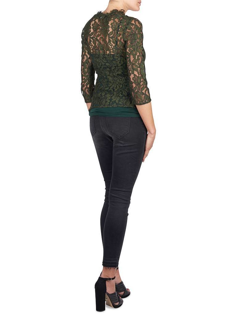 SET Lace top dark green