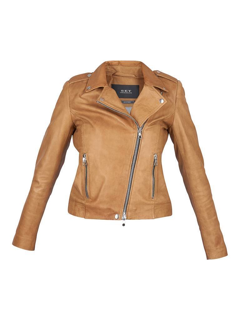 SET Lederjacke Kamel