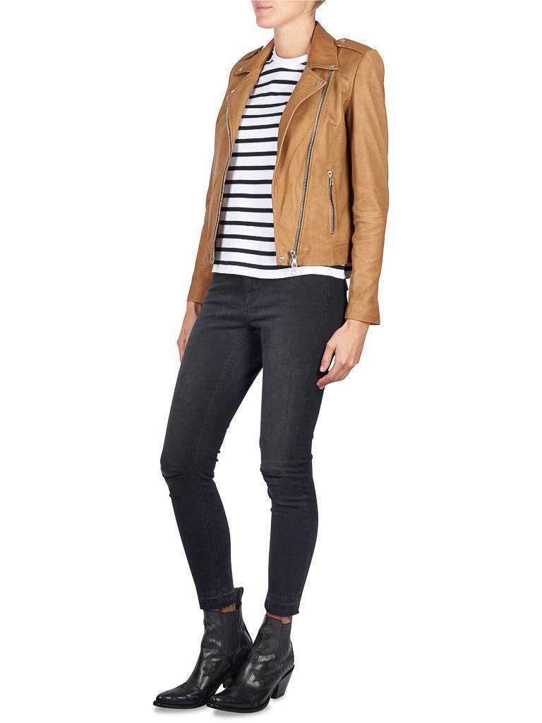 SET Leather jacket camel