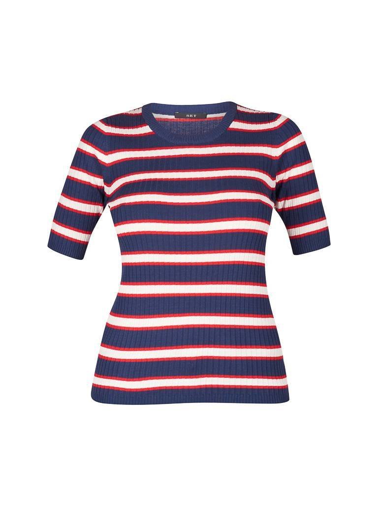 SET Pullover gestreept blauw