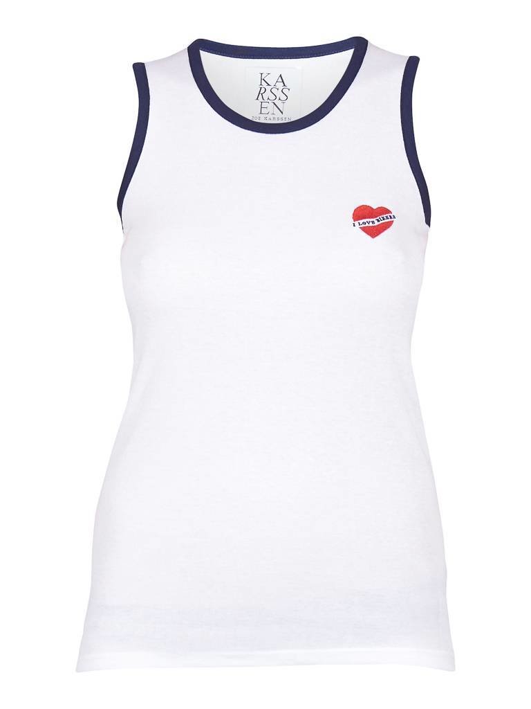 Zoe Karssen I Love Bikers Muskelshirt weiß