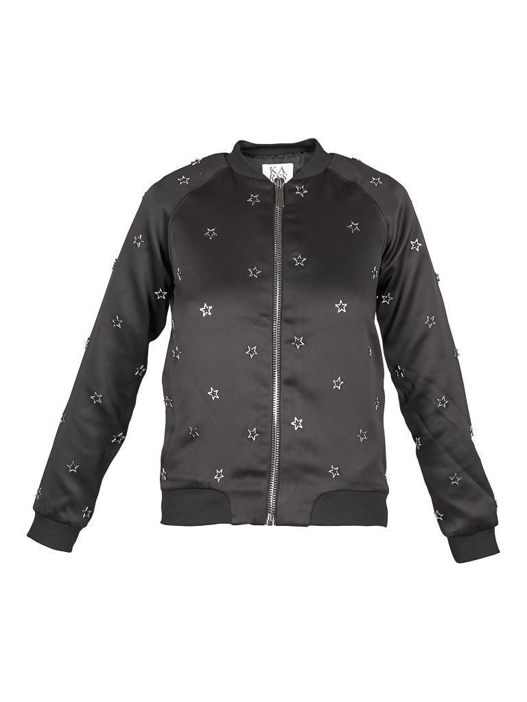 Zoe Karssen Silver stars Bomberjacke schwarz