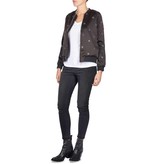 Zoe Karssen Silver stars bomber jacket black