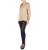 Vince V-hals blouse beige