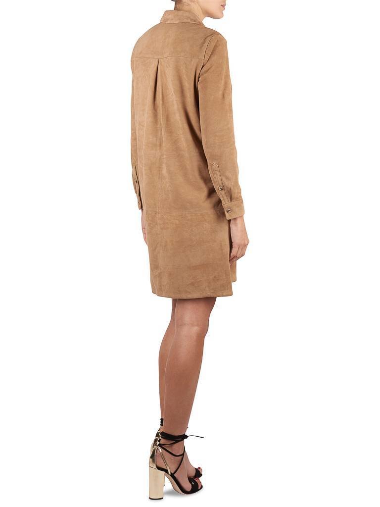 SET Leren jurk camel