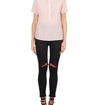 SET Top met rouches lichtroze