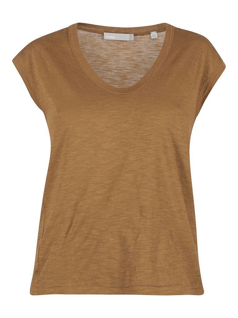 Vince V-hals t-shirt legergroen