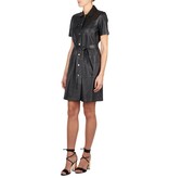 SET Leren blousejurk zwart