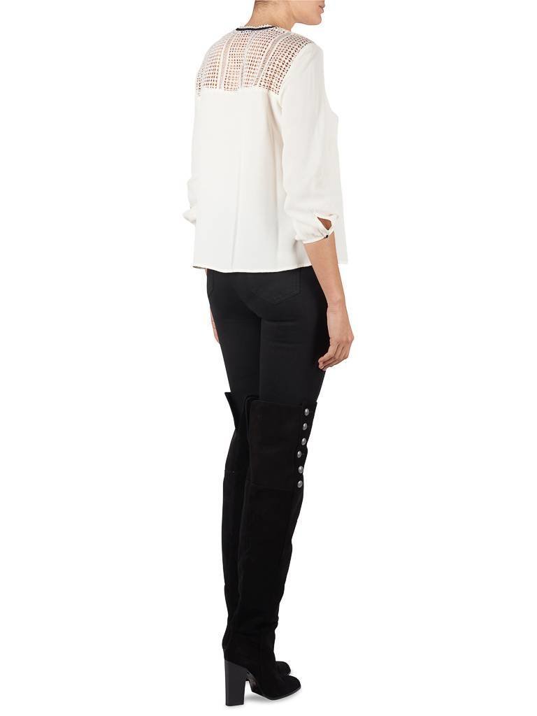 SET Blluse mit Bogen creme