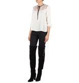 SET Blouse met strik crème