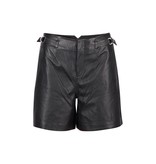 SET Leather shorts black