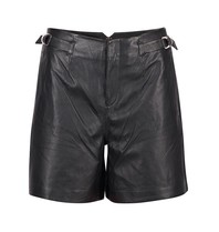 SET Leder Shorts schwarz