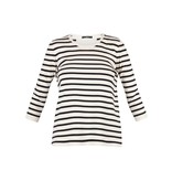 SET Pullover gestreept met see through