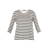 SET Pullover striped with see-through
